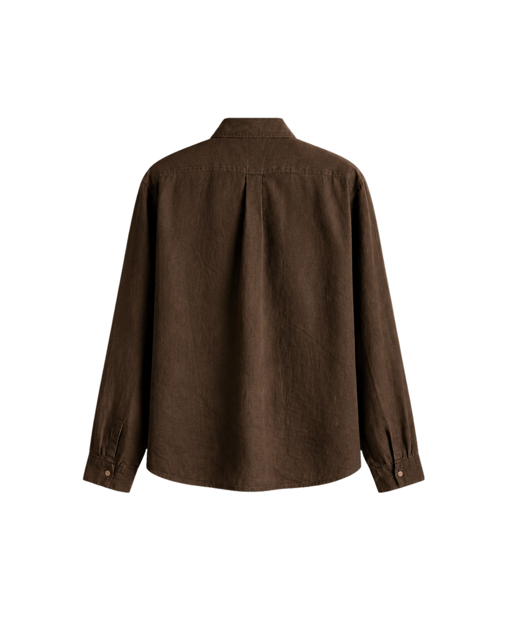 HASHWAY ARCHIVES LINEN EMBROIDERED SHIRT - BROWN