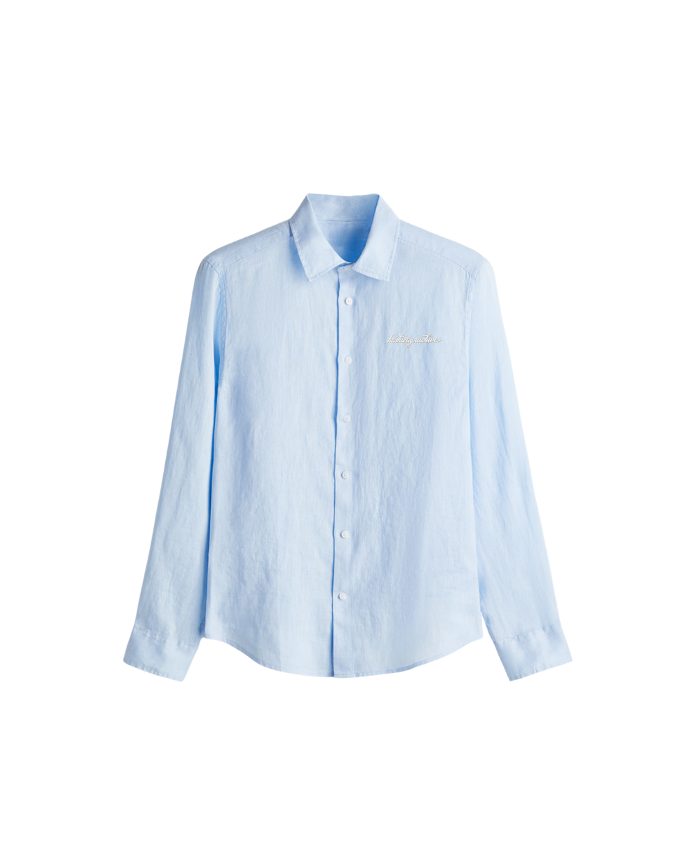 HASHWAY LINEN EMBROIDERED SHIRT - SKY BLUE