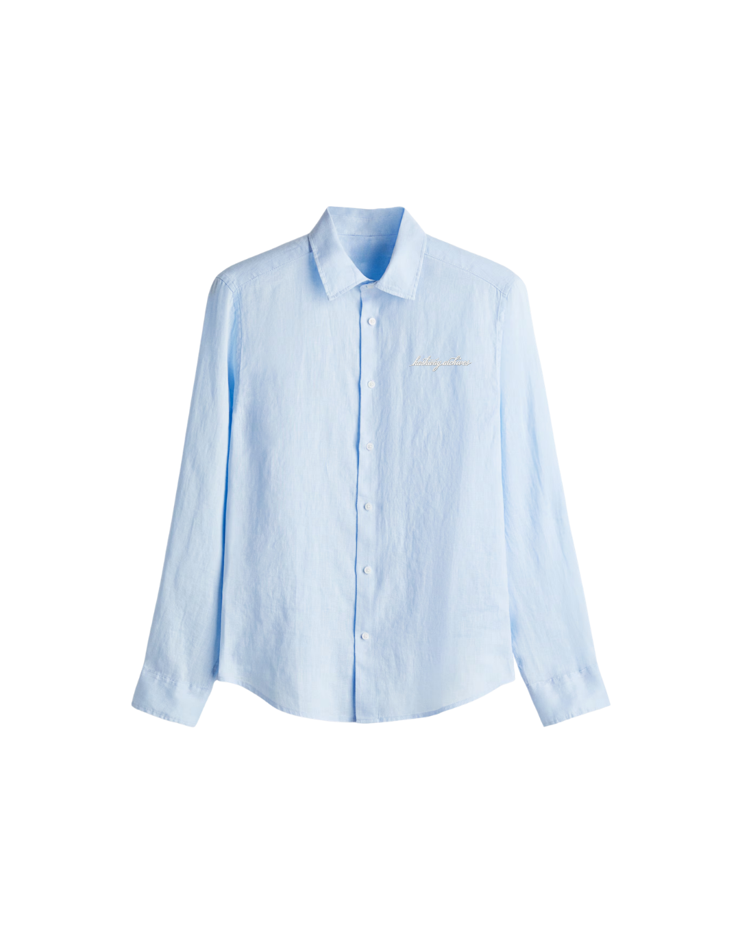 HASHWAY LINEN EMBROIDERED SHIRT - SKY BLUE