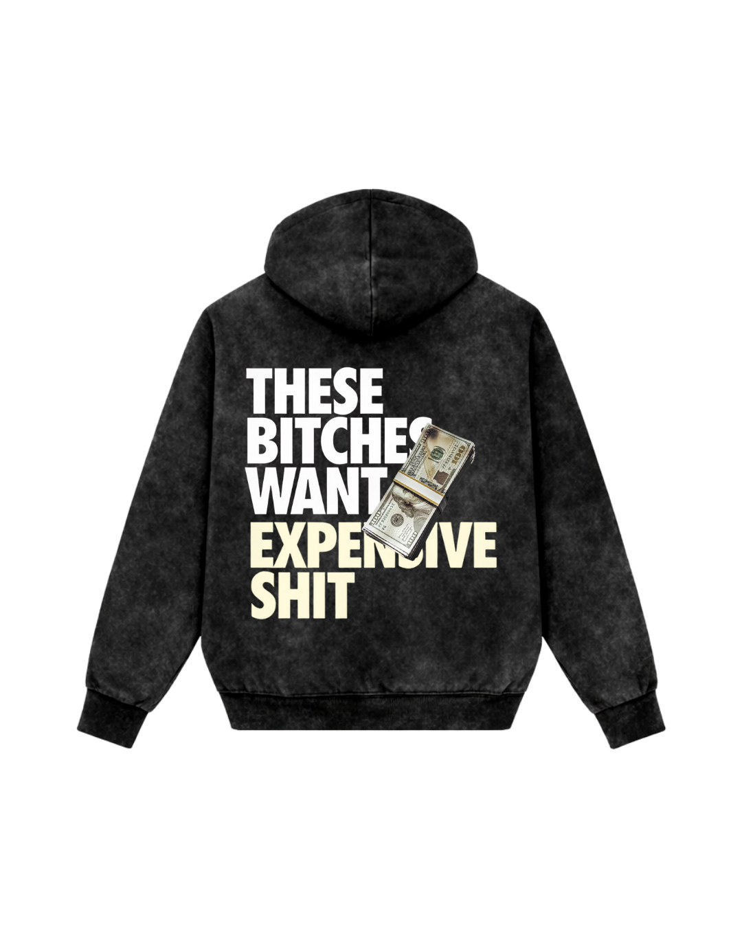 HASHWAY EXPENSIVE SHIT HOODIE - ACID WASH