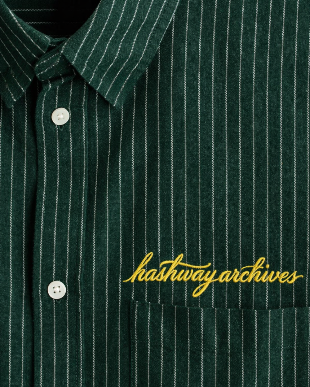 HASHWAY ARCHIVES STRIPED SHIRT- GREEN