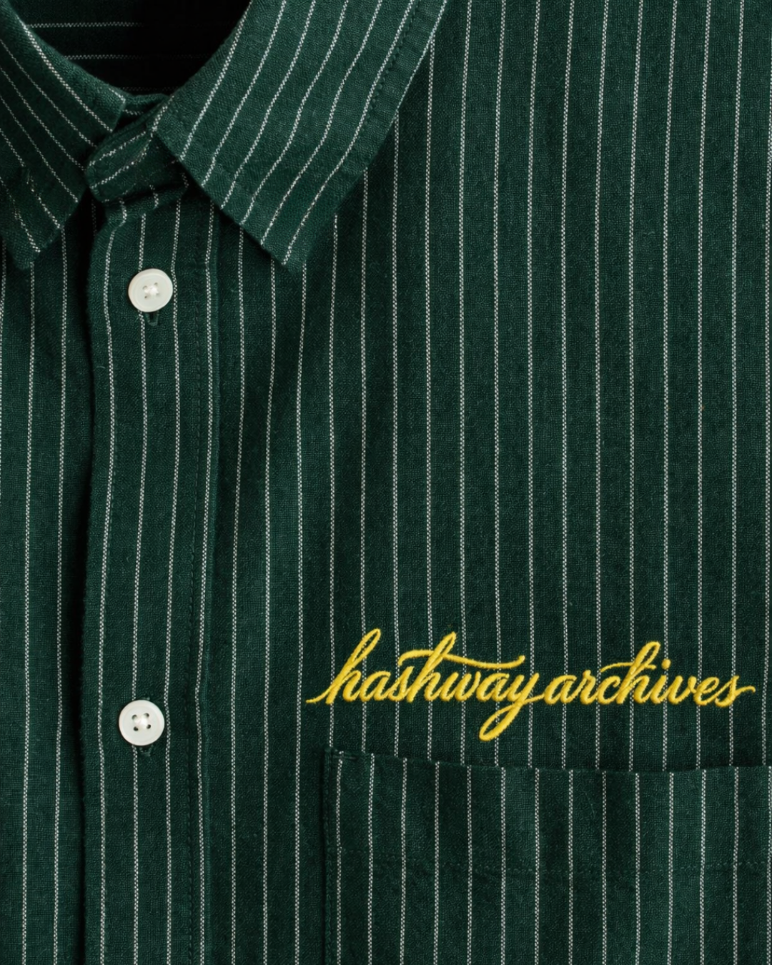 HASHWAY ARCHIVES STRIPED SHIRT- GREEN