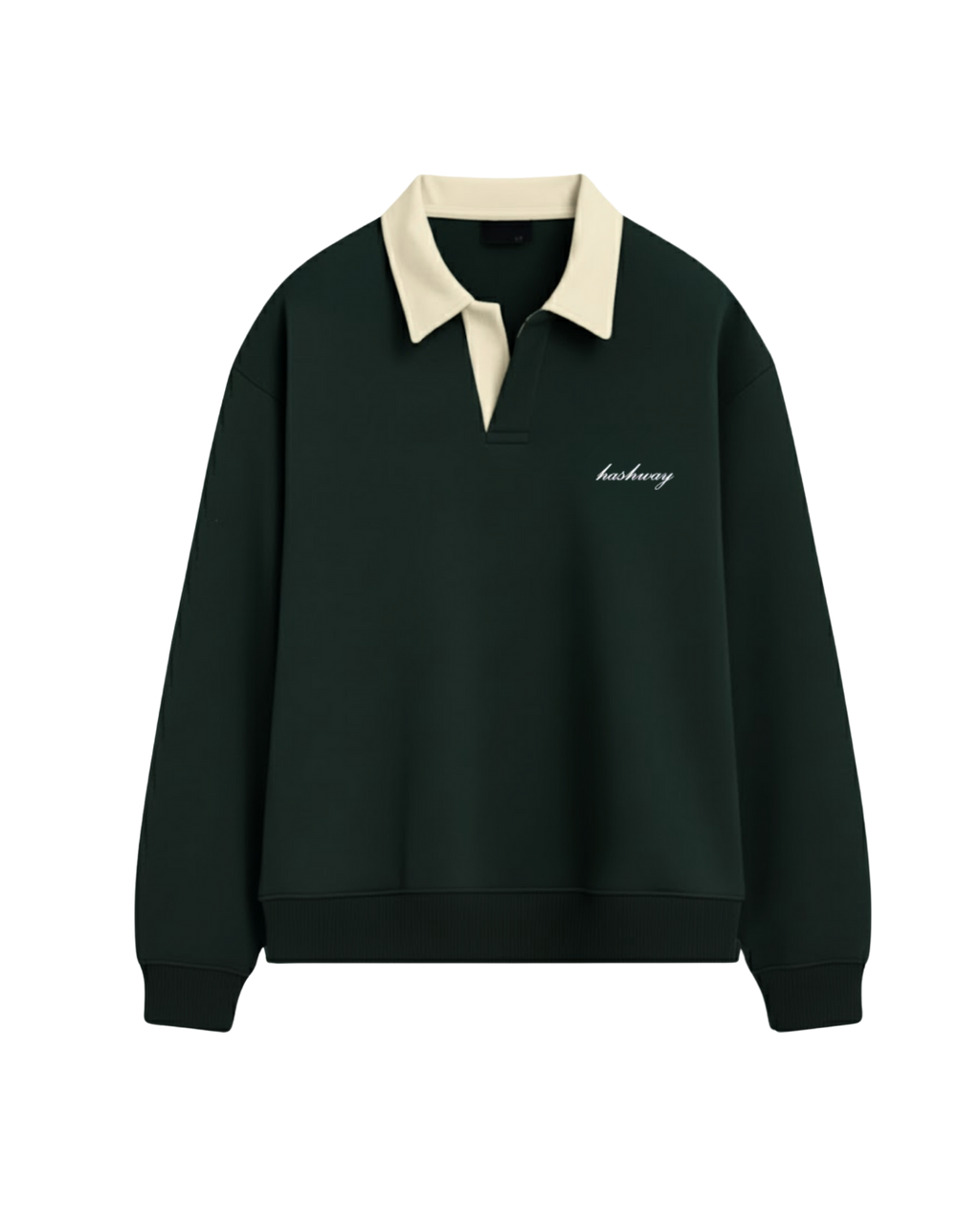 HASHWAY CLASSIC POLO SWEATSHIRT - GREEN