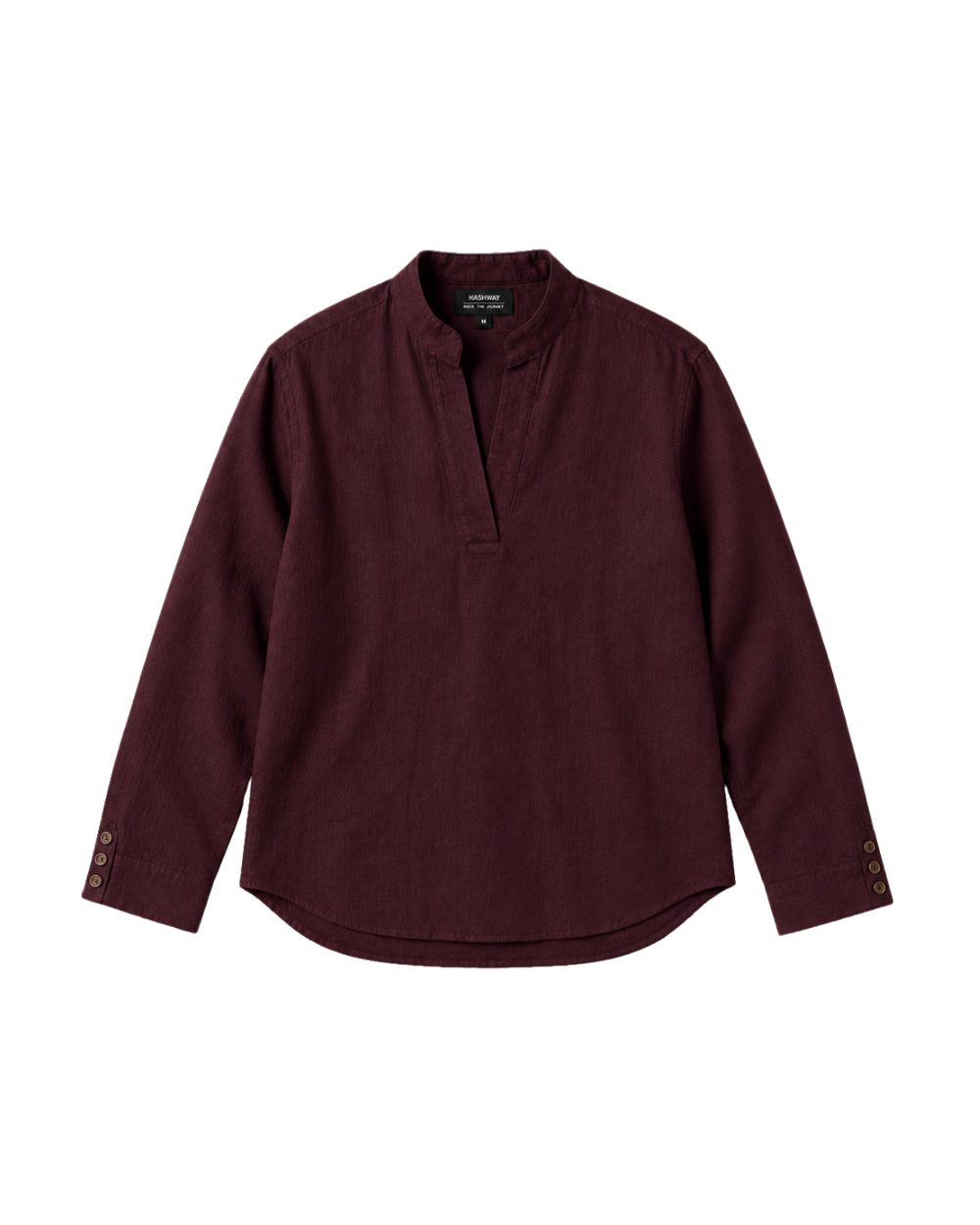 LA PIEGA NERO LINEN SHIRT - DARK BURGUNDY
