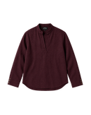 LA PIEGA NERO LINEN SHIRT - DARK BURGUNDY