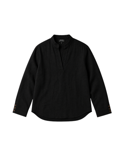 LA PIEGA NERO LINEN SHIRT - BLACK