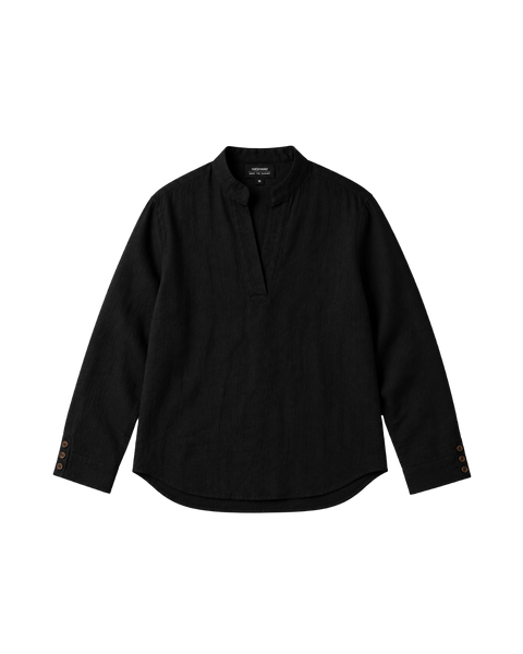 LA PIEGA NERO LINEN SHIRT - BLACK