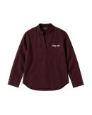 LA PIEGA NERO EMBROIDERED LINEN SHIRT - DARK BURGUNDY