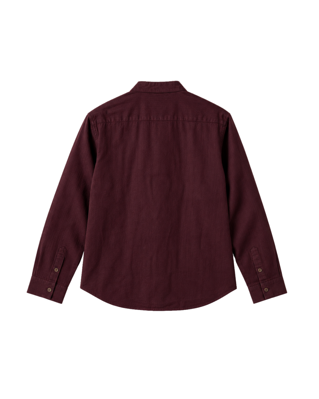 LA PIEGA NERO EMBROIDERED LINEN SHIRT - DARK BURGUNDY
