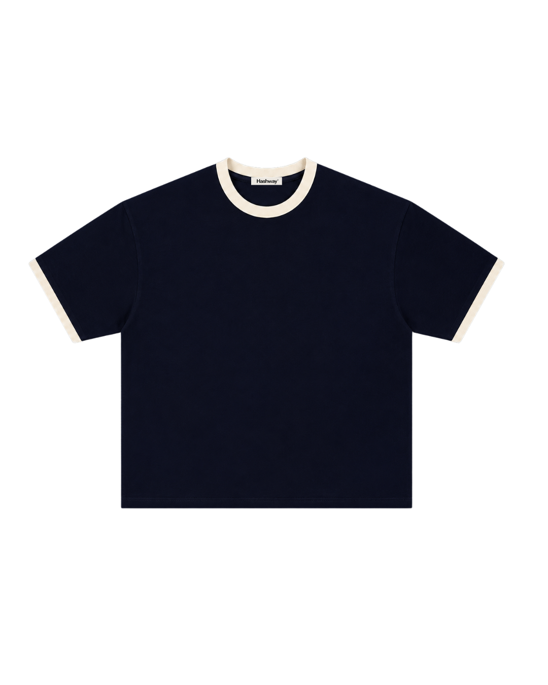 HASHWAY BASIC RIBBED TEE - NAVY BLUE