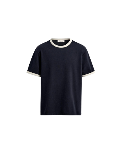 HASHWAY BASIC RINGER TEE - NAVY BLUE