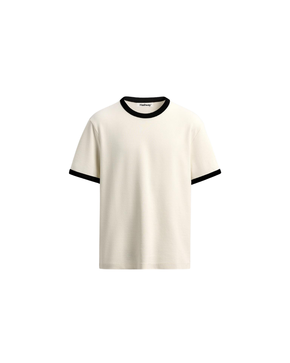 HASHWAY BASIC RIBBED TEE - OYSTER WHITE