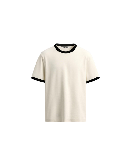 HASHWAY BASIC RINGER TEE - OYSTER WHITE