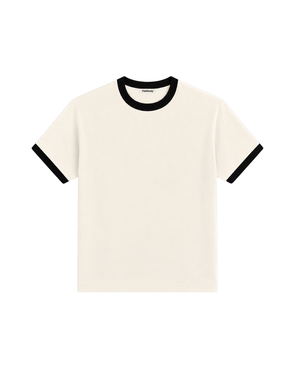HASHWAY BASIC RIBBED TEE - OYSTER WHITE