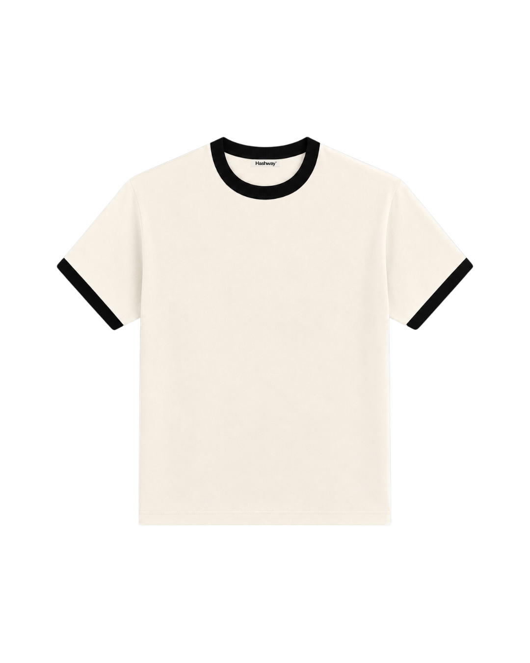 HASHWAY BASIC RIBBED TEE - OYSTER WHITE