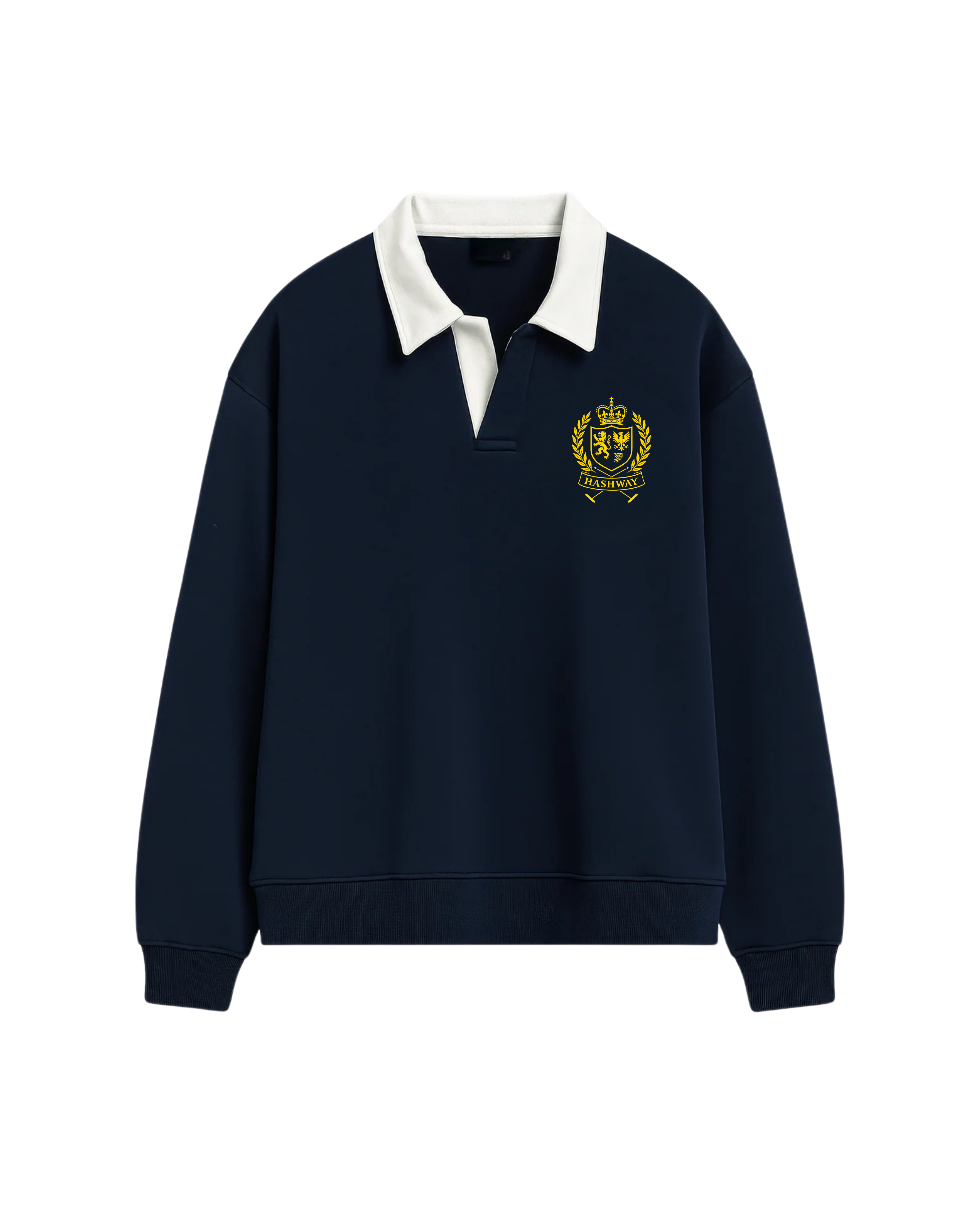 HASHWAY YELLOW MONARCH POLO SWEATSHIRT