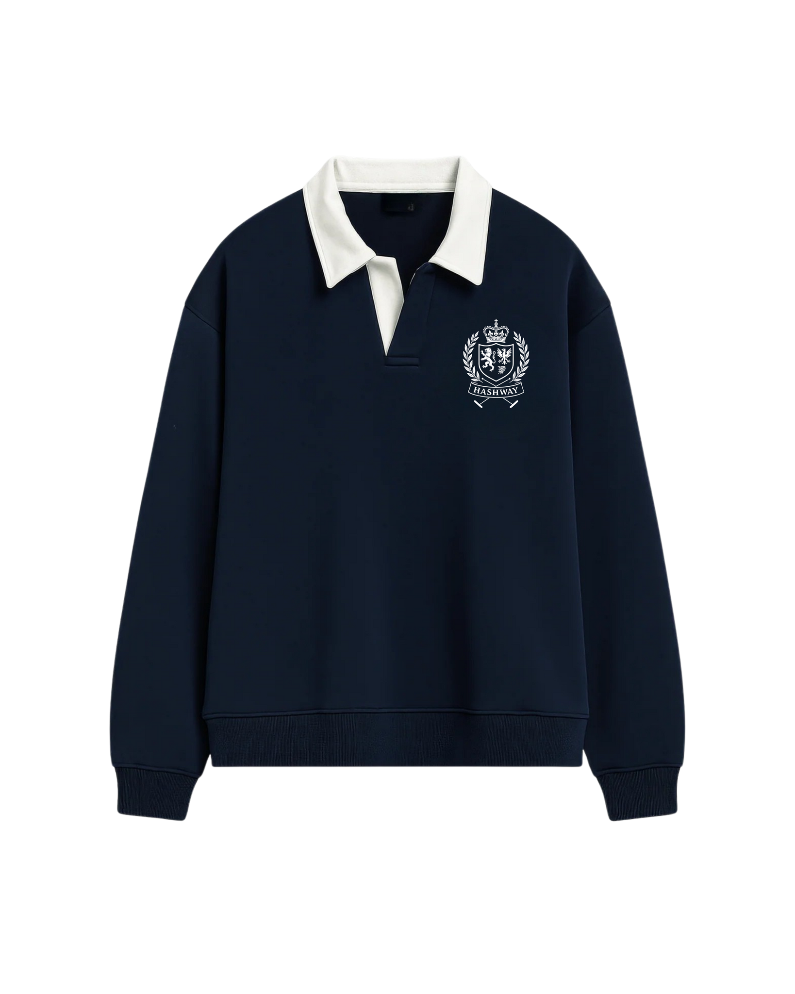 HASHWAY MONARCH SWEAT POLO - WHITE EMBLEM