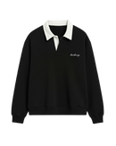HASHWAY CLASSIC POLO SWEATSHIRT - BLACK