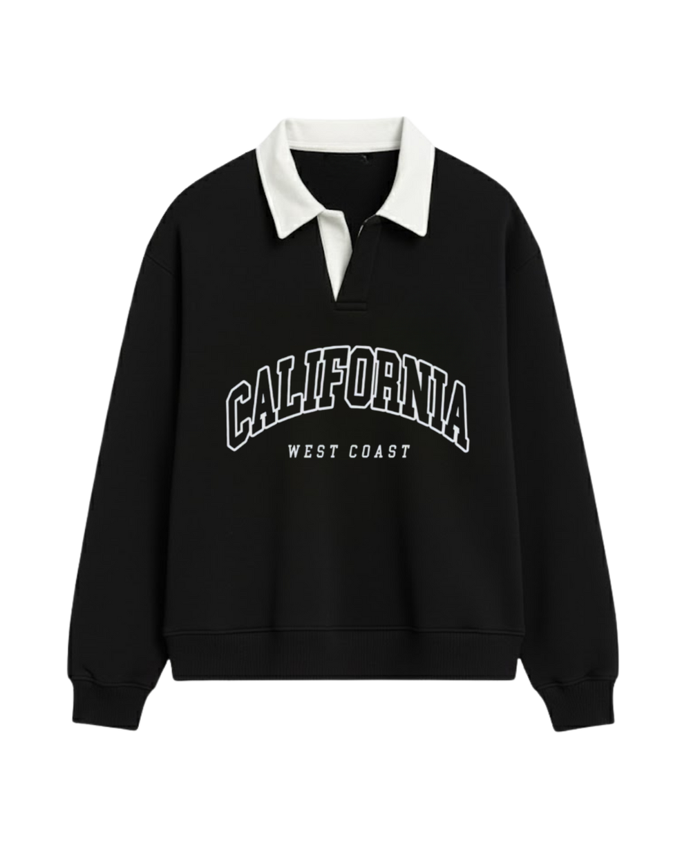 CALIFORNIA POLO SWEATSHIRT - BLACK
