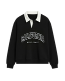 CALIFORNIA POLO SWEATSHIRT - BLACK