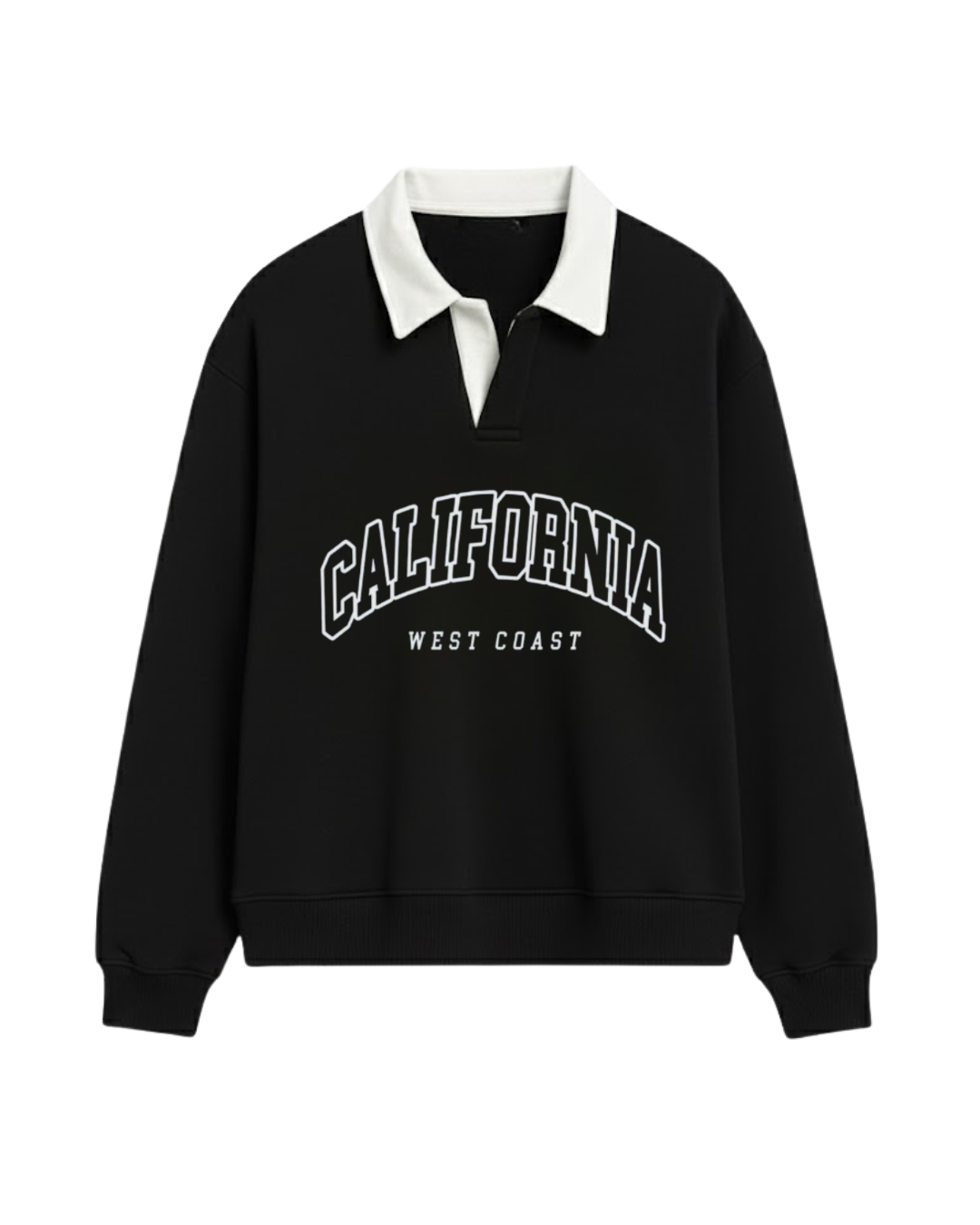 CALIFORNIA POLO SWEATSHIRT - BLACK