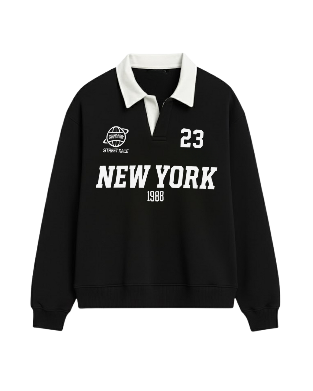 NEW YORK POLO SWEATSHIRT - BLACK