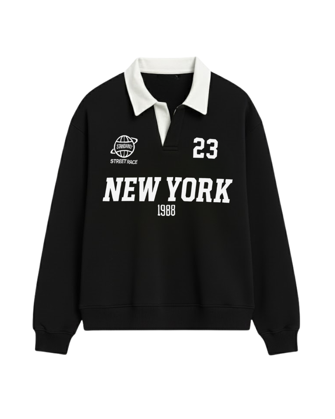 NEW YORK POLO SWEATSHIRT - BLACK