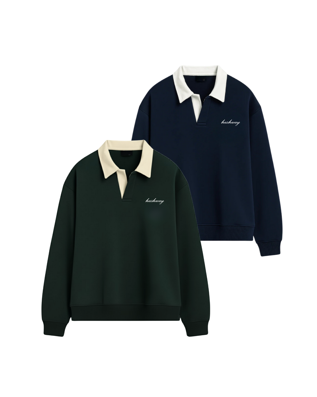 HASHWAY CLASSIC POLO SWEATSHIRTS DUO