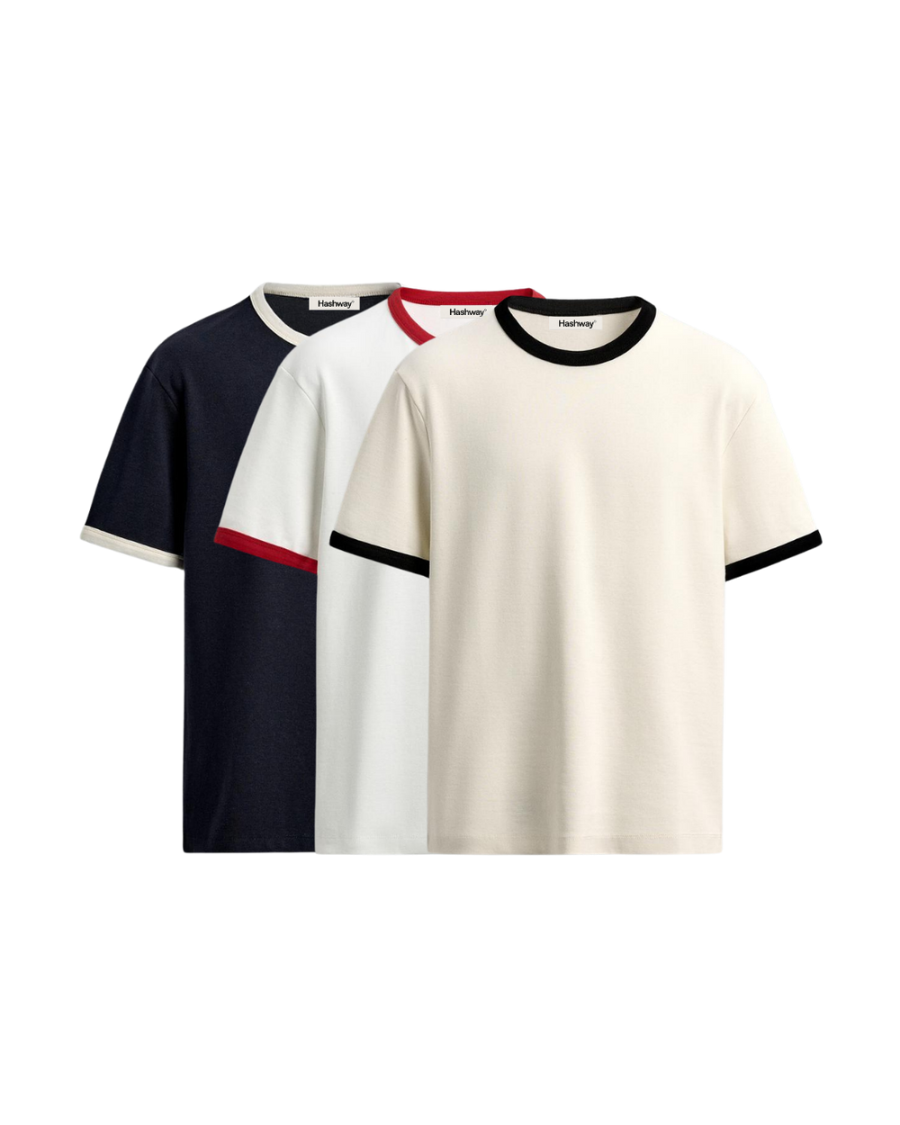 HASHWAY BASIC RINGER TEE - SET OF 3