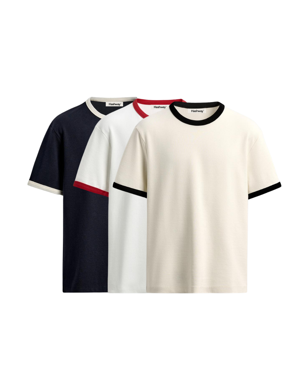 HASHWAY BASIC RINGER TEE - SET OF 3