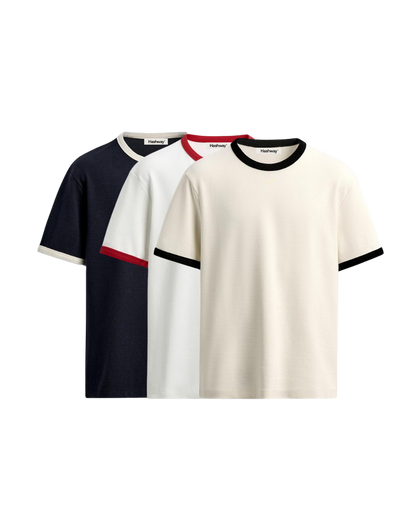 HASHWAY BASIC RINGER TEE - SET OF 3