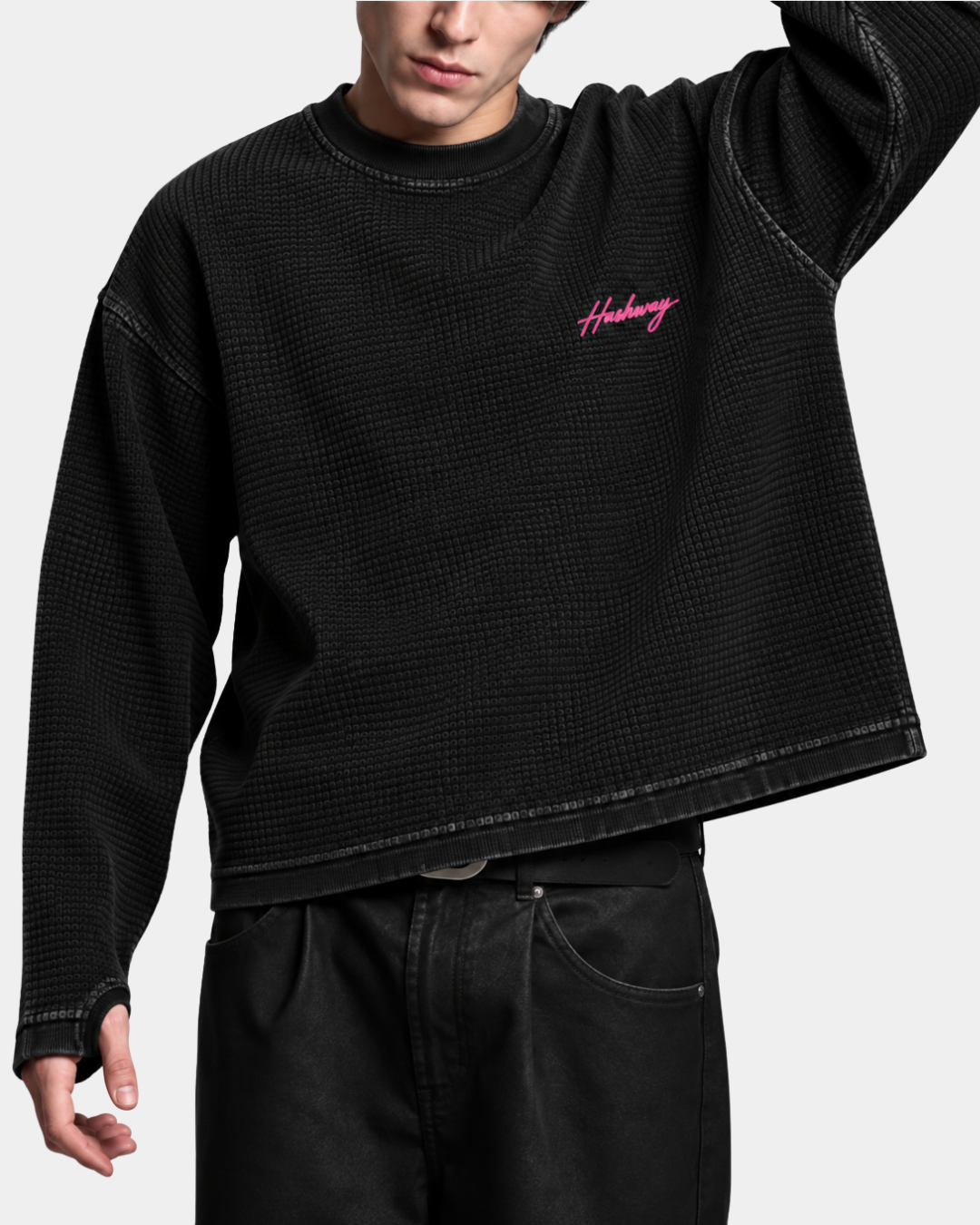 HASHWAY WASHED WAFFLE TEE