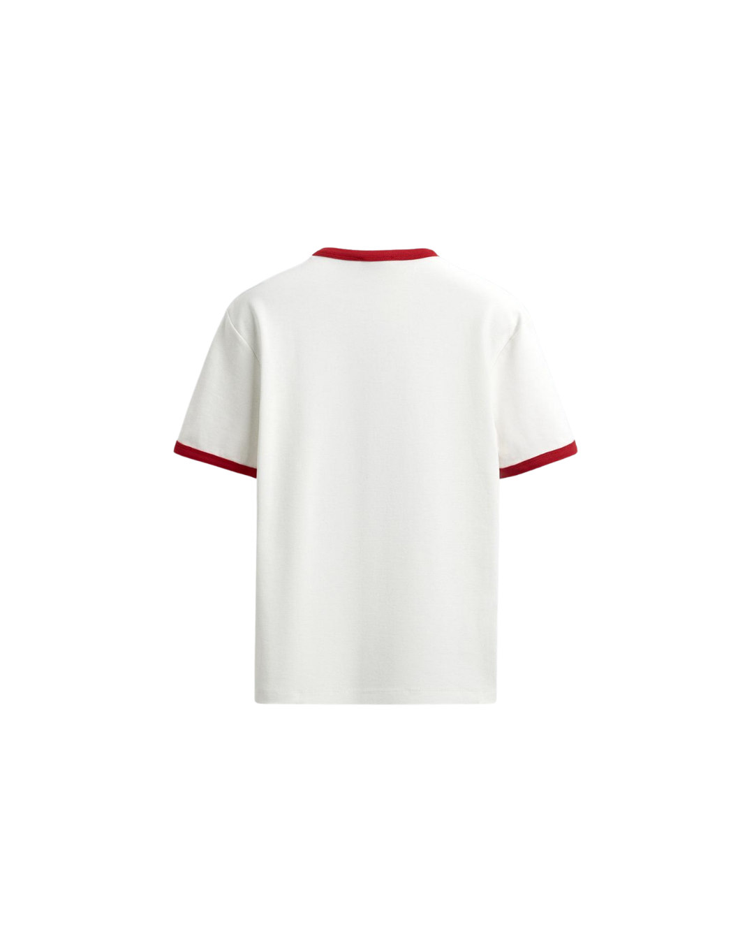 HASHWAY BASIC RINGER TEE - WHITE/RED