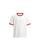 HASHWAY BASIC RINGER TEE - WHITE/RED