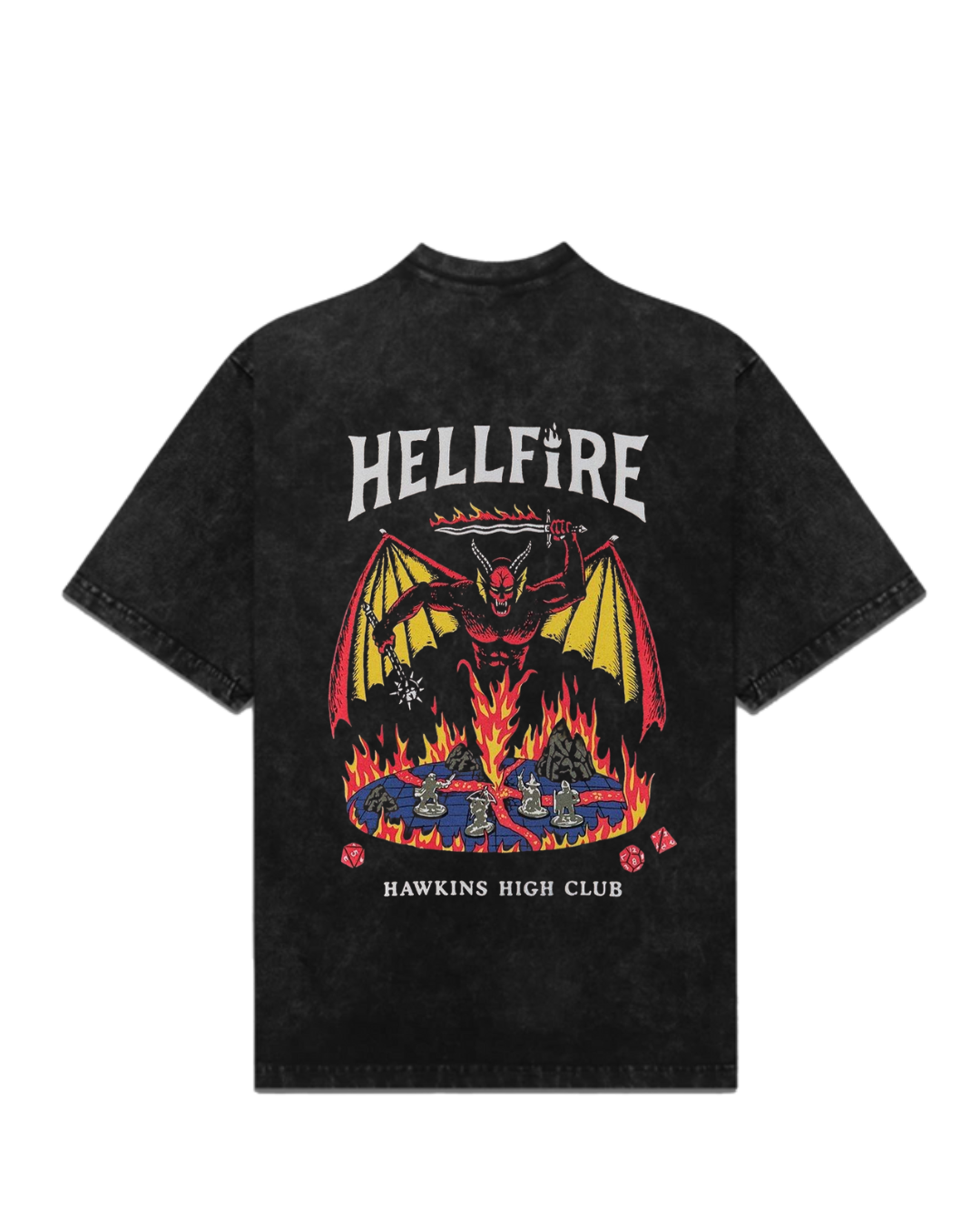 HELLFIRE CLUB TEE ACID WASH
