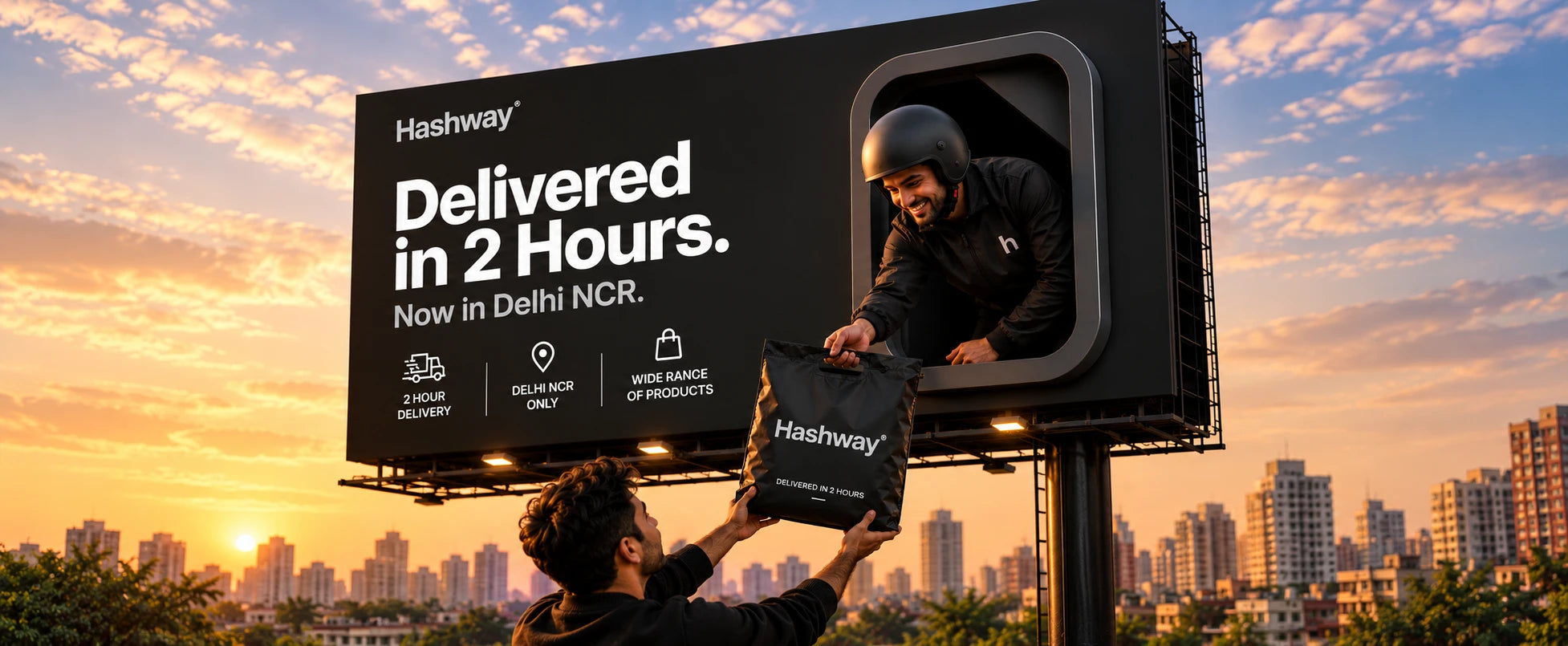 Hashway — Delivered in 2 hours. Now in Delhi NCR.