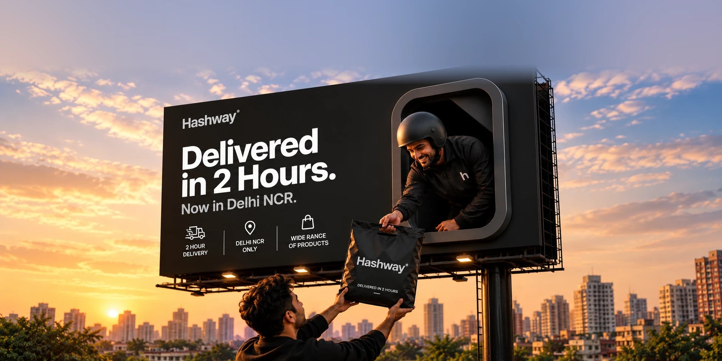 Hashway delivered in 2 hours, now in Delhi NCR